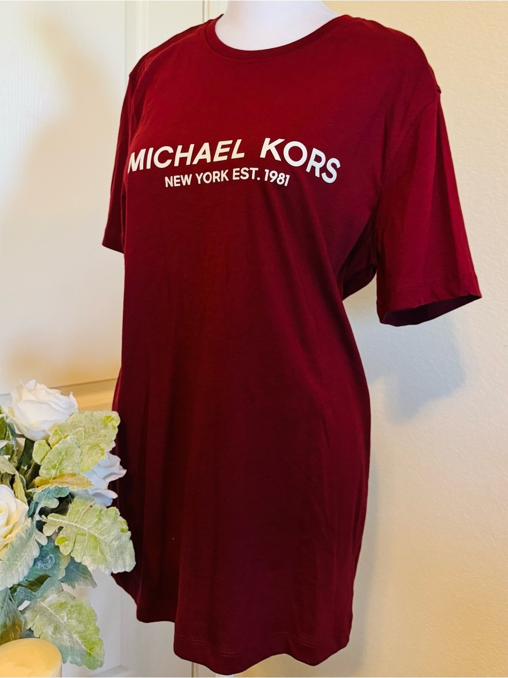 Michael Kors Women’s Burgundy Logo Tee